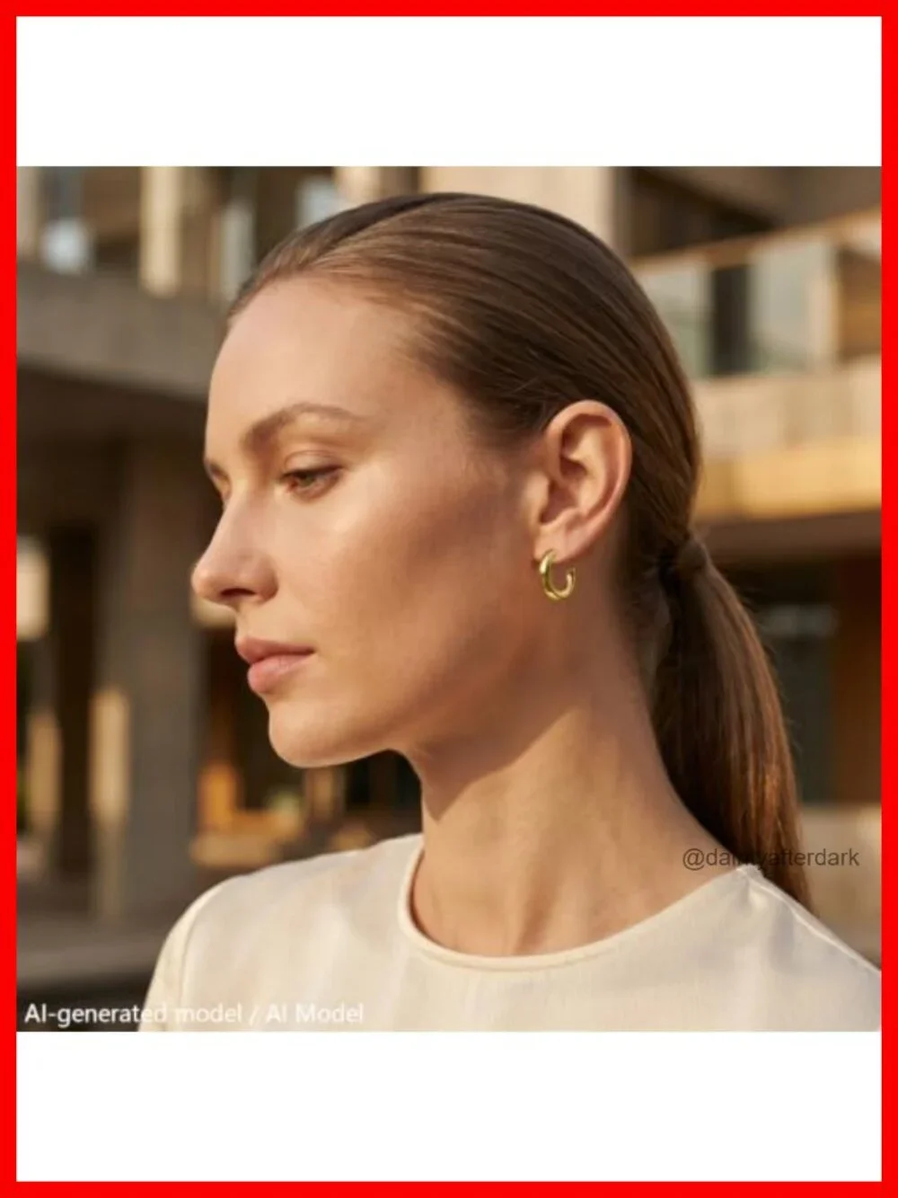 18K Gold Plated Hoop Earrings, Chunky Hypoallergenic